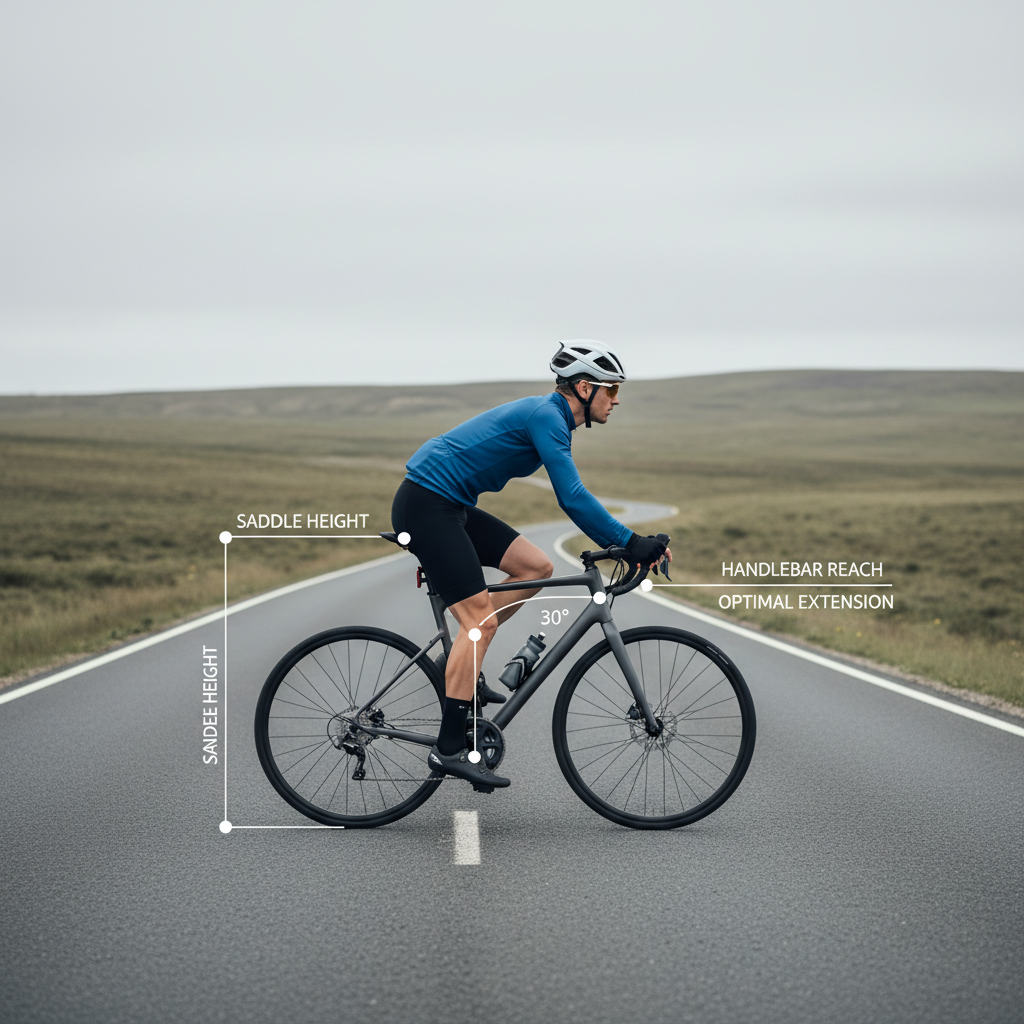 Basic bike fit points saddle height and handlebar position for comfort