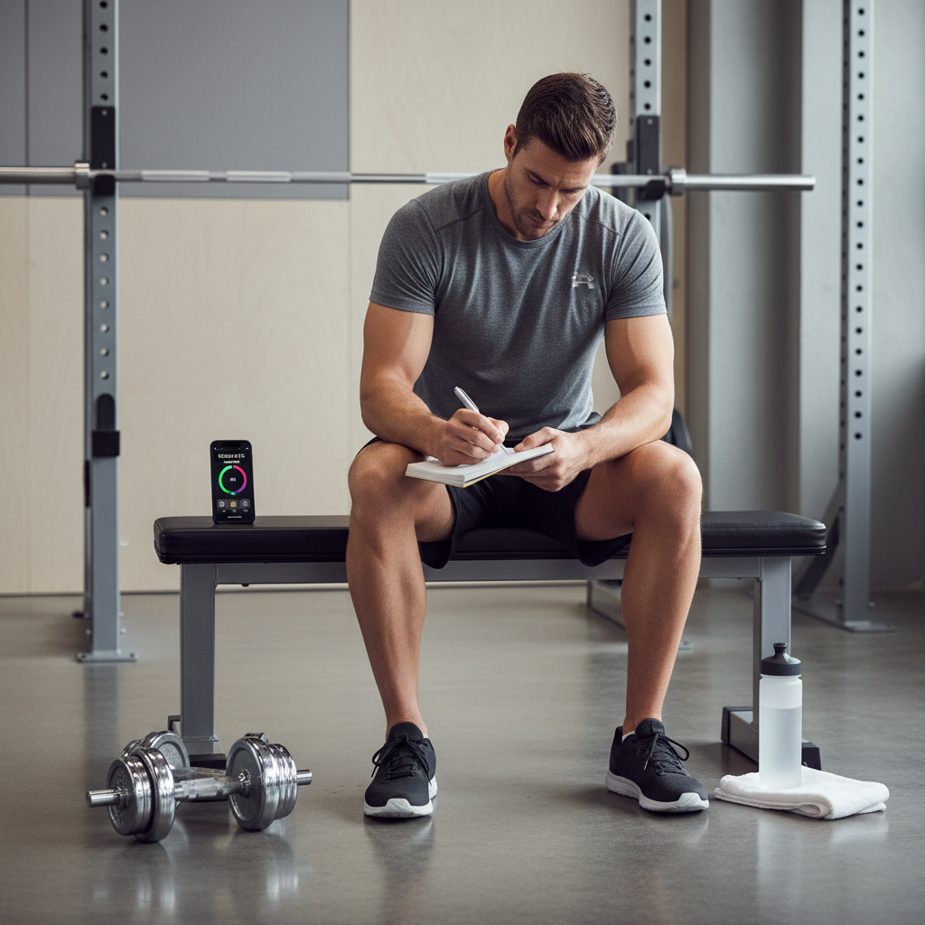 Person tracking circuit training rounds and weights in a workout log
