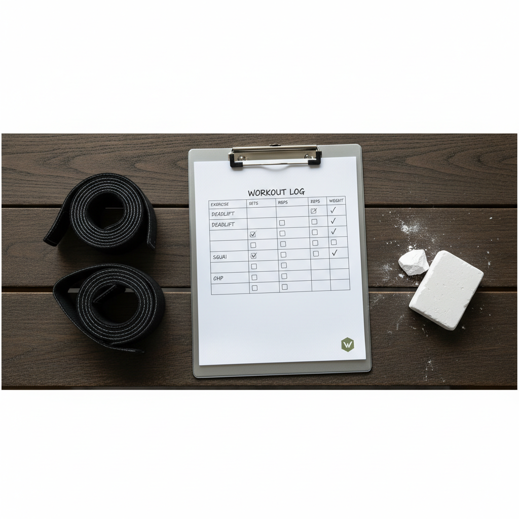 Gym checklist concept for deciding when to use lifting straps