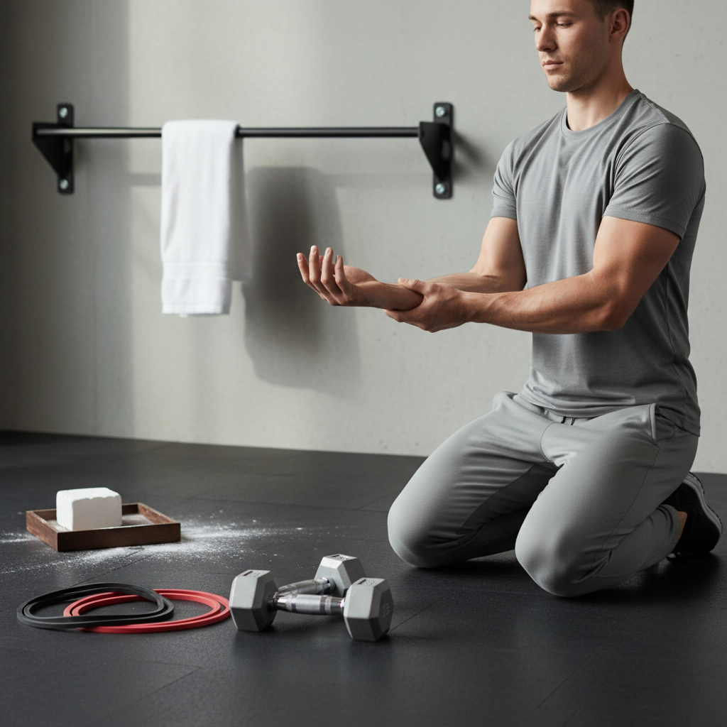 Forearm mobility and tendon-friendly grip training setup