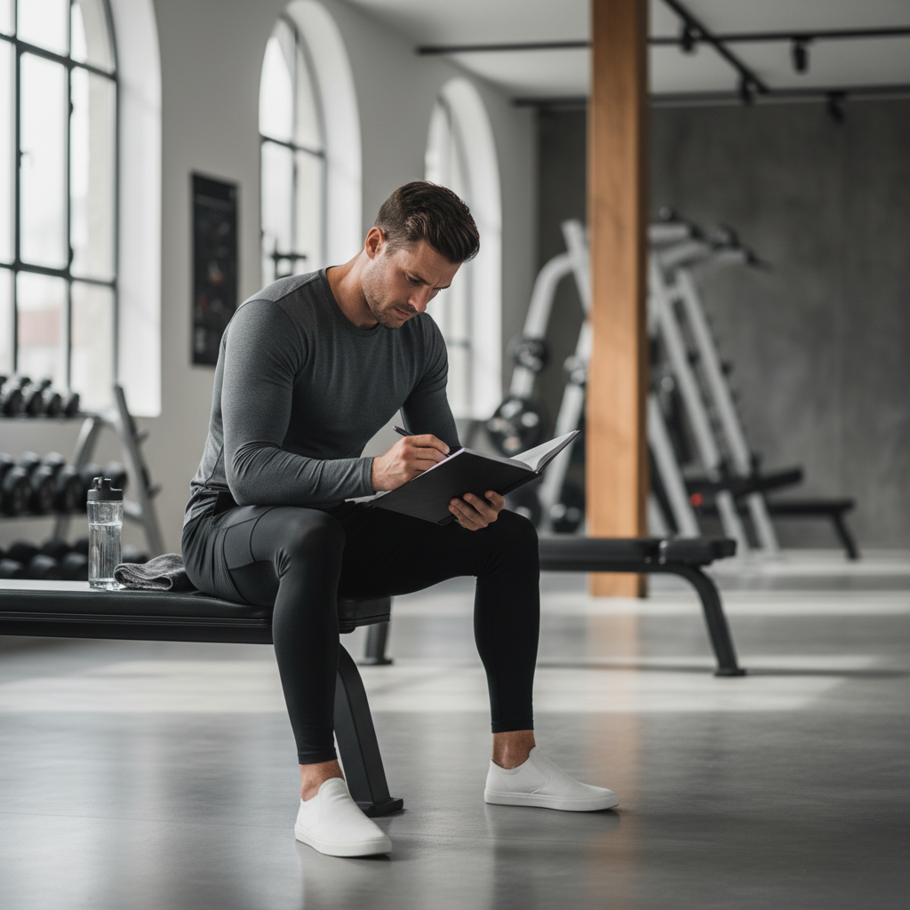 Solo athlete training consistently to build self discipline