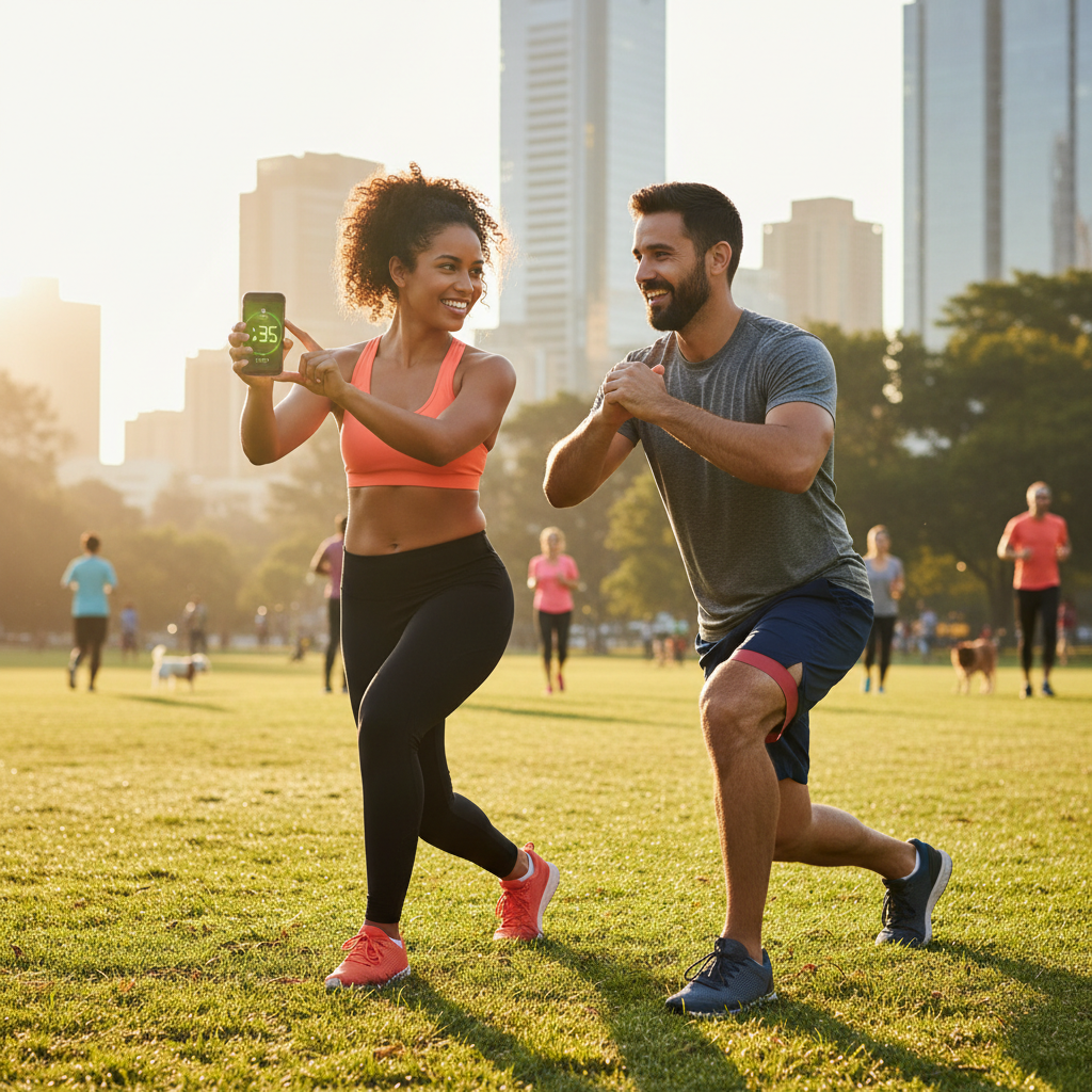 Friends exercising together for accountability and fitness motivation