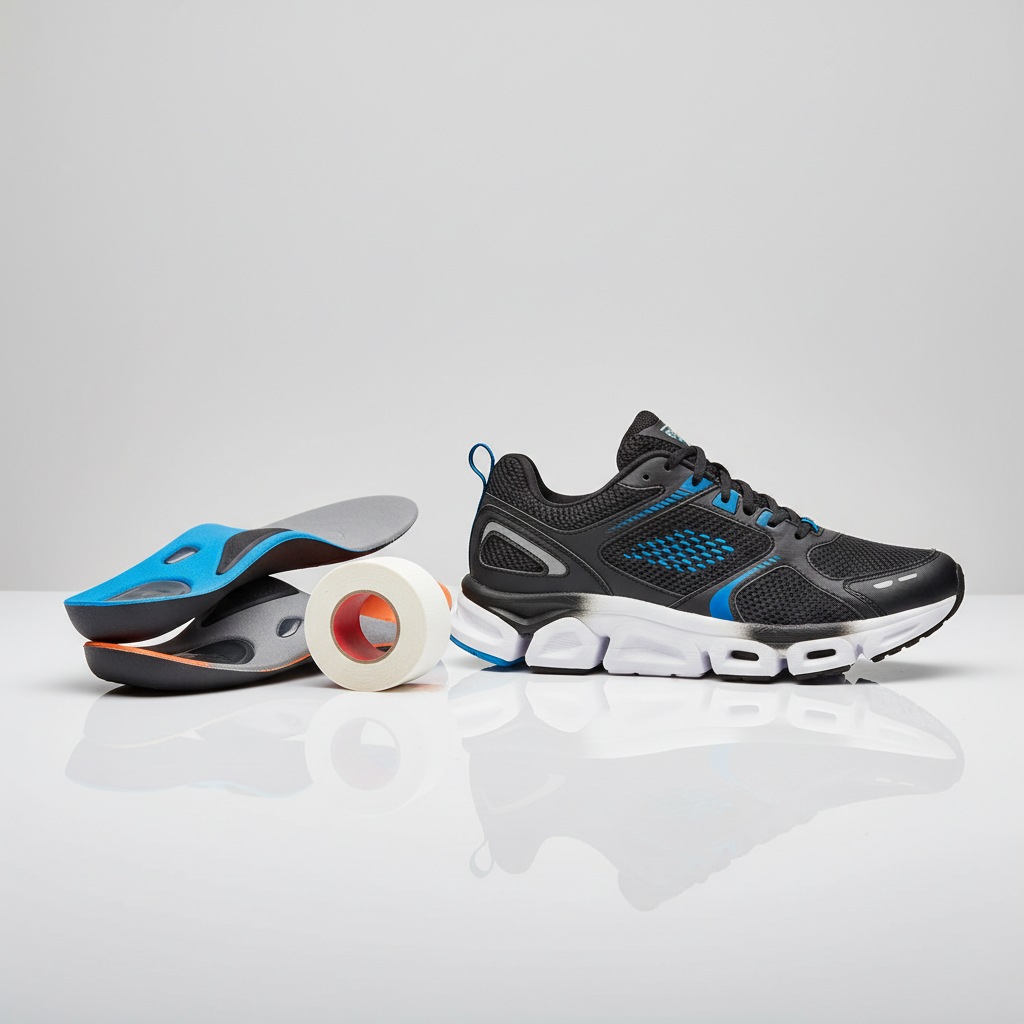 Running shoe and insole options for plantar fasciitis support