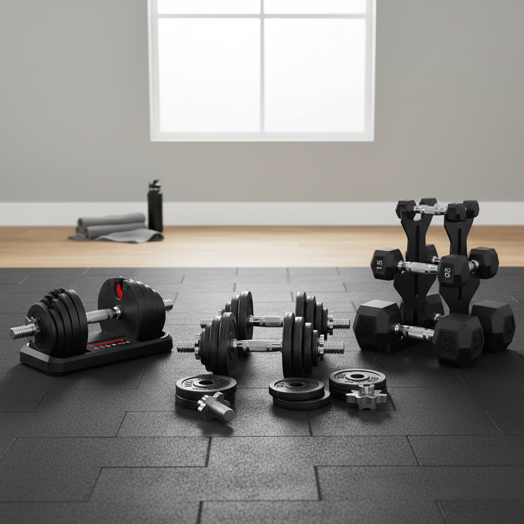 Comparison of adjustable and fixed dumbbells for home use