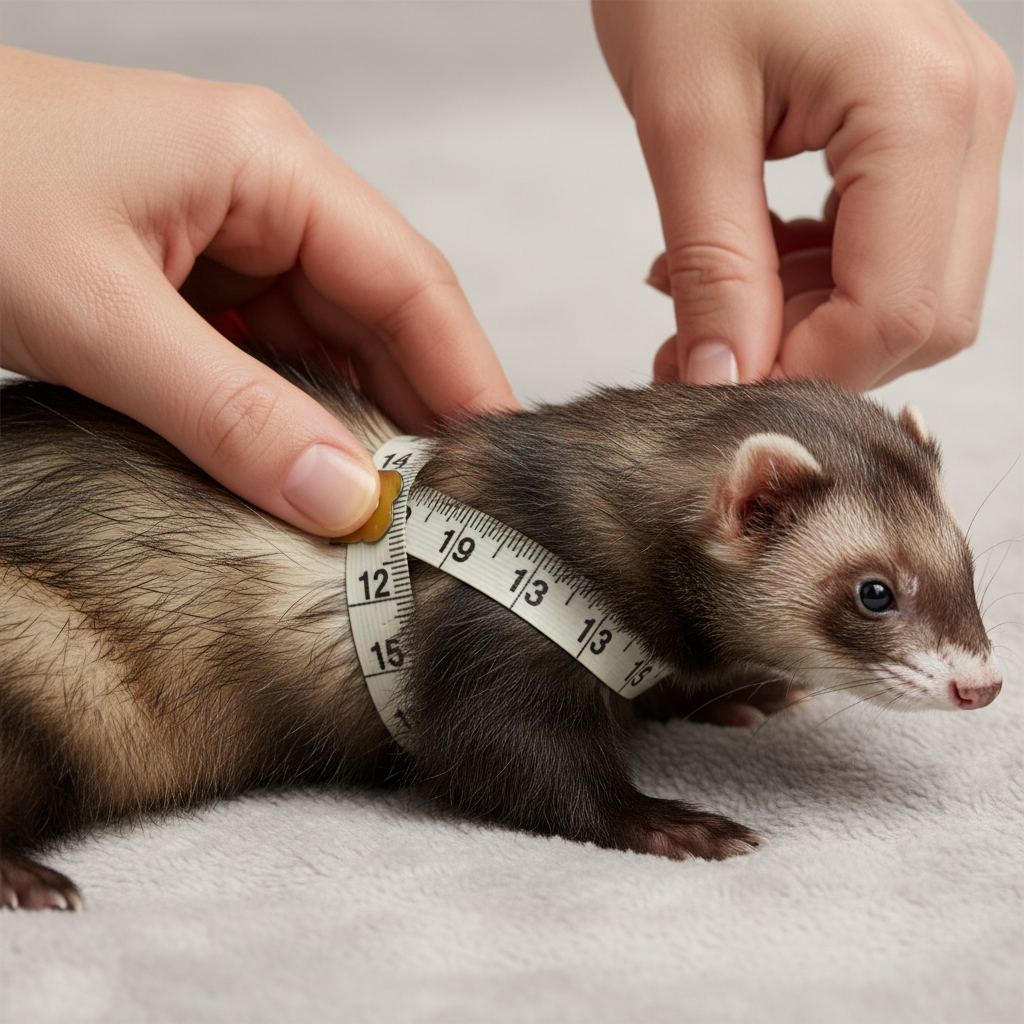 How to measure ferret chest for a walking harness fit
