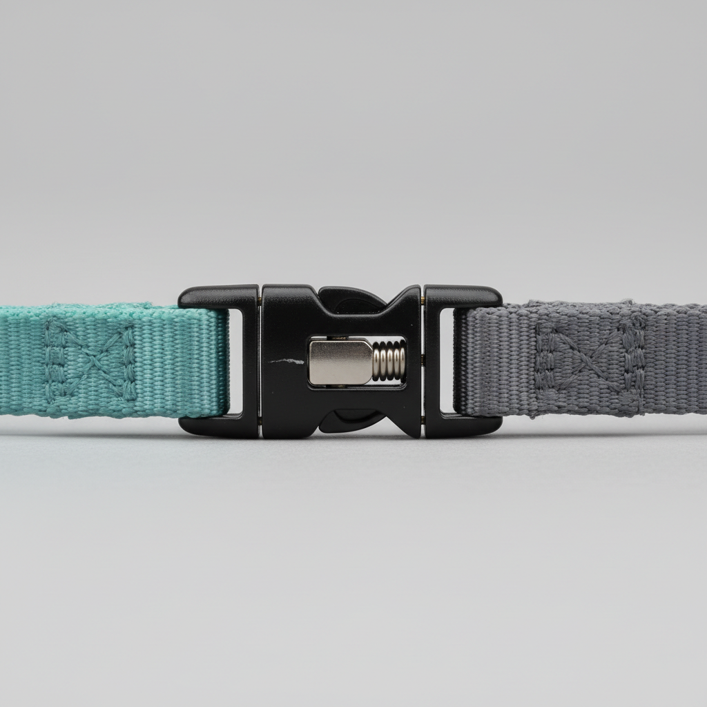 Breakaway cat collar safety buckle releasing under tension