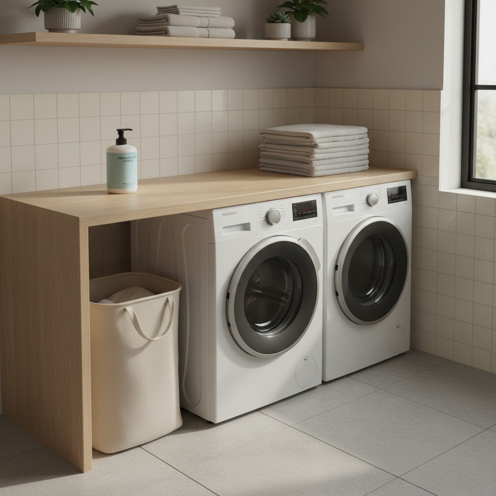 Washer and laundry setup for cleaning guinea pig fleece liners safely