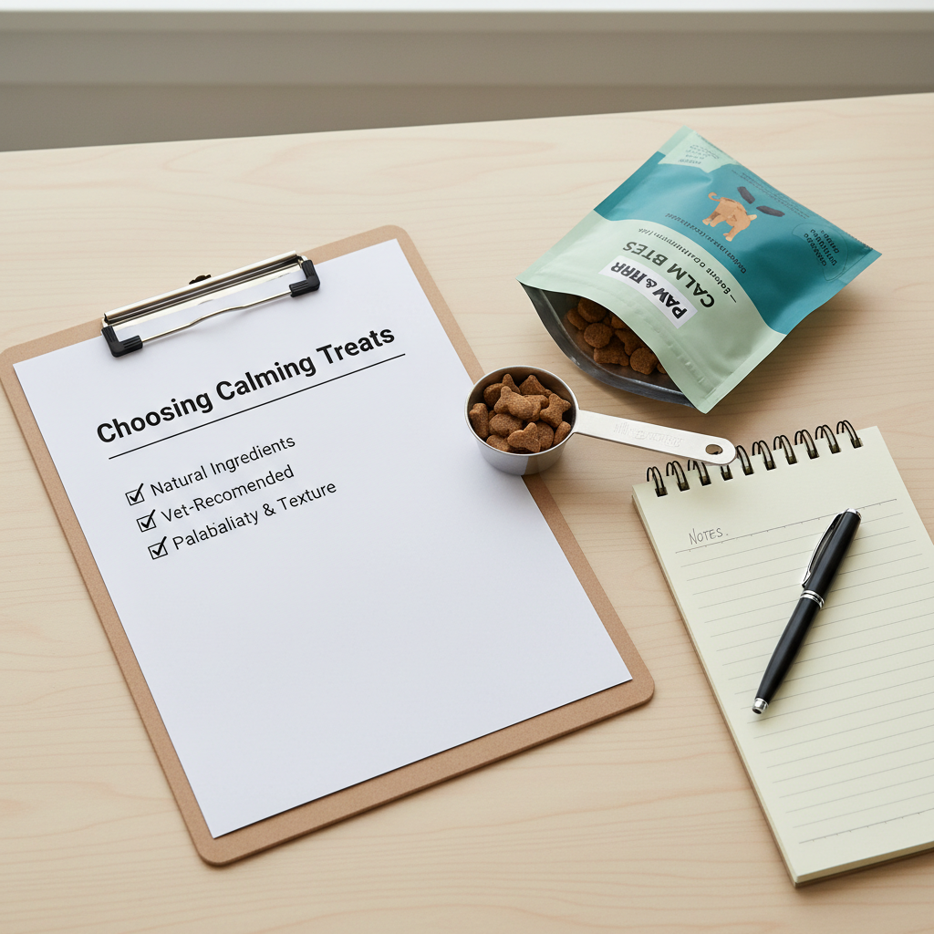 Checklist for choosing safe calming treats for cats