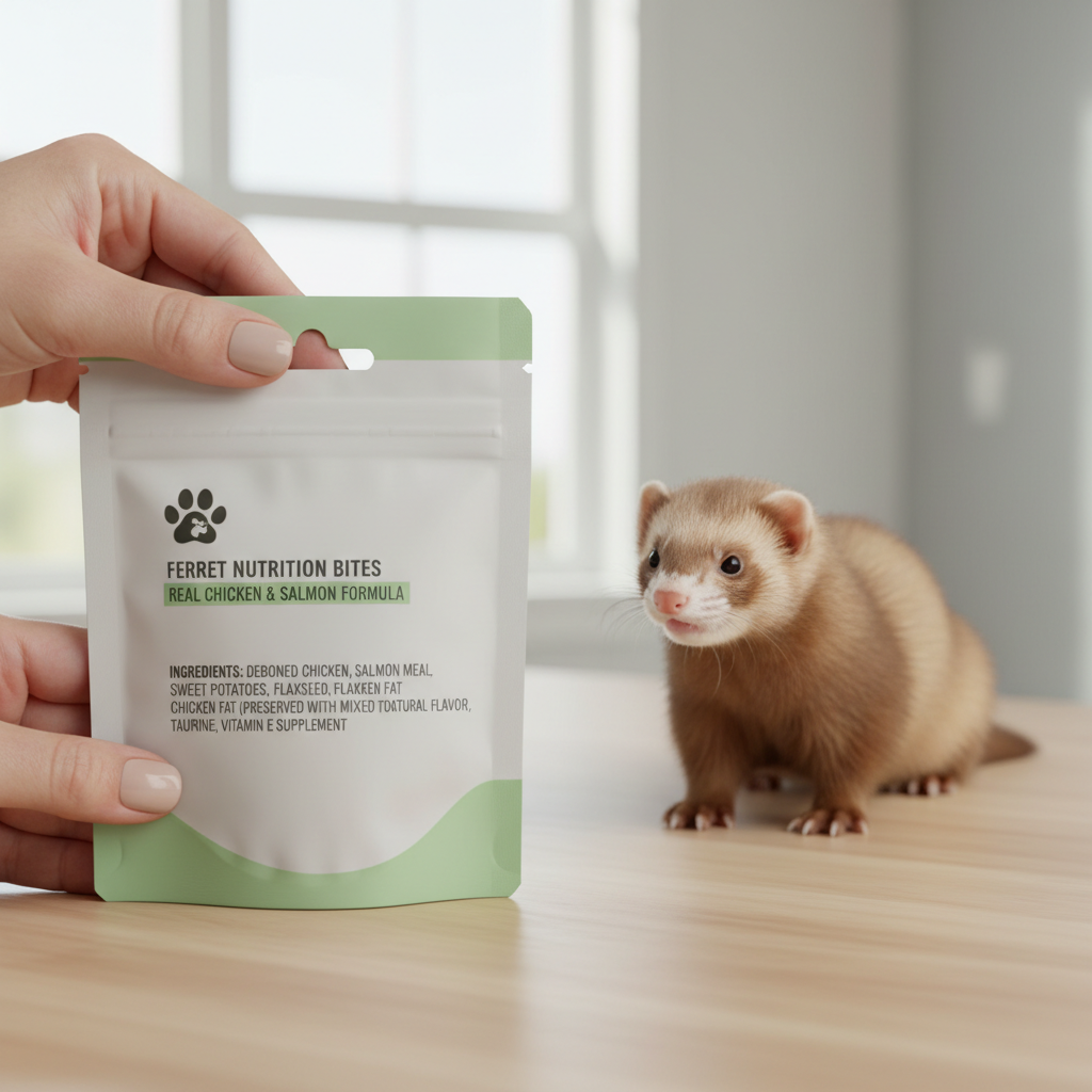 Reading ingredient labels for ferret treat small bite options