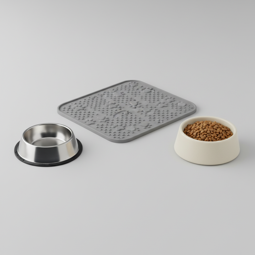 Comparing rubber base, silicone mat, and weighted ceramic cat bowl