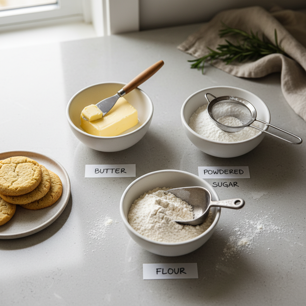 Simple Shortbread Cookies 3 Ingredients