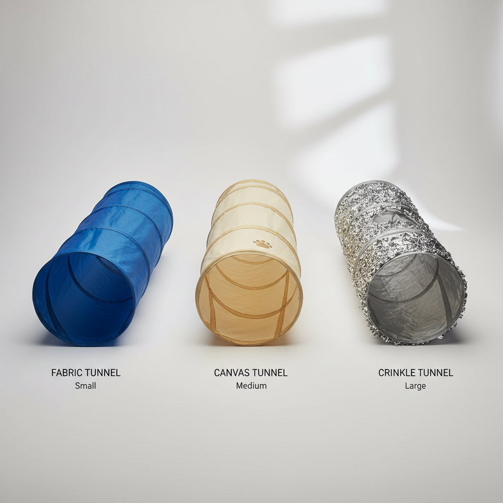 Comparison of rabbit tunnel materials and sizes for indoor exercise