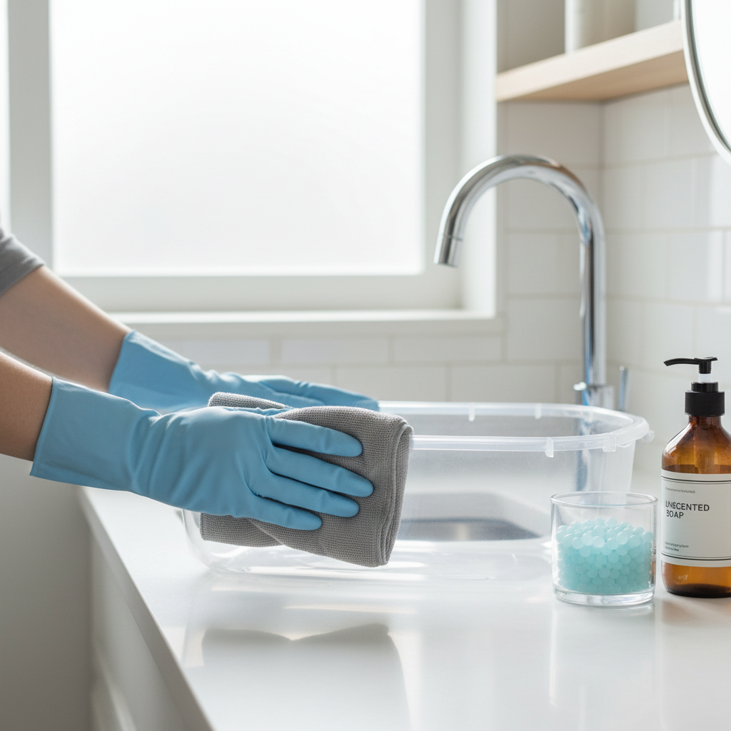 Properly cleaning a litter box to extend deodorizing bead performance