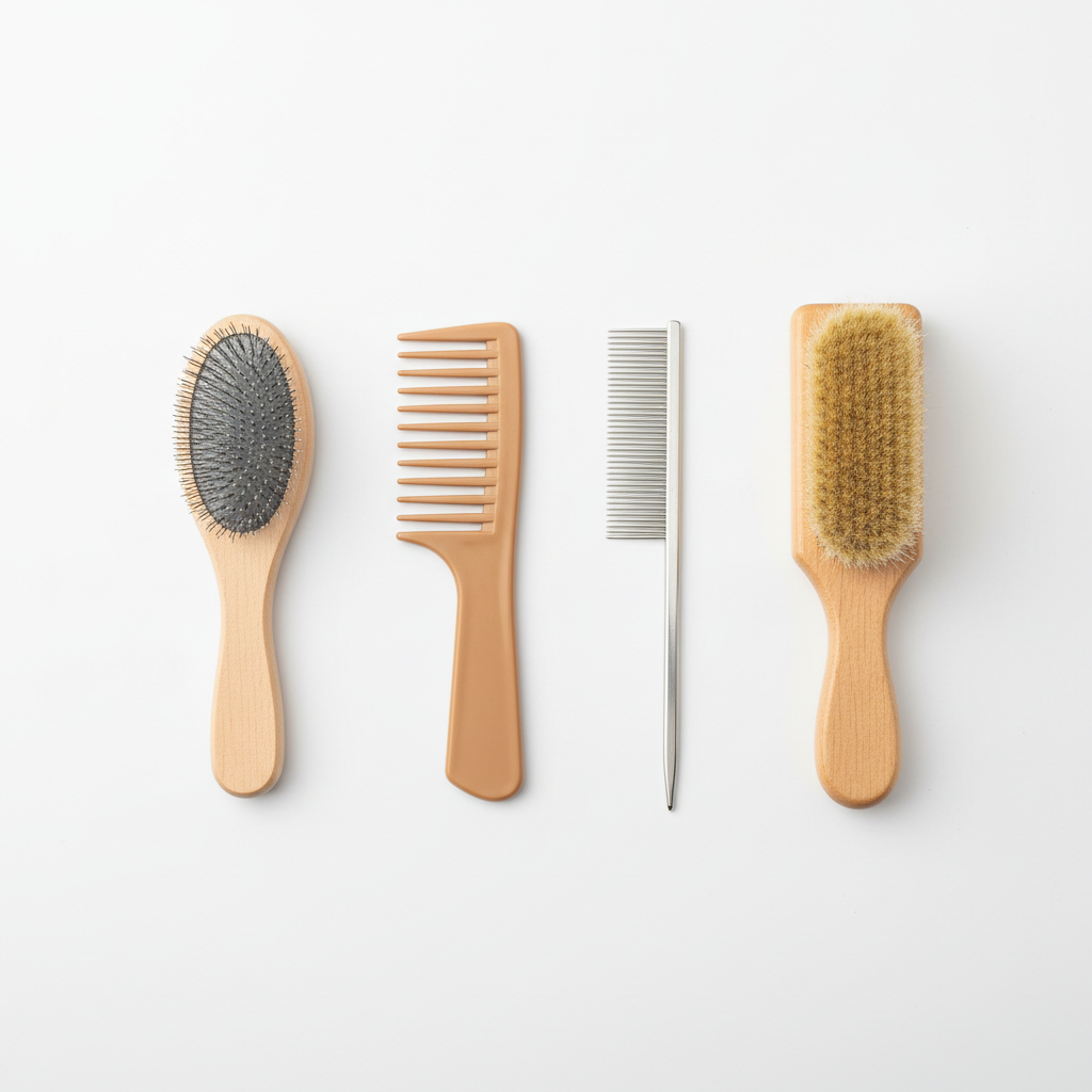 Comparison of grooming tools for long-haired guinea pigs: slicker brush and wide-tooth comb