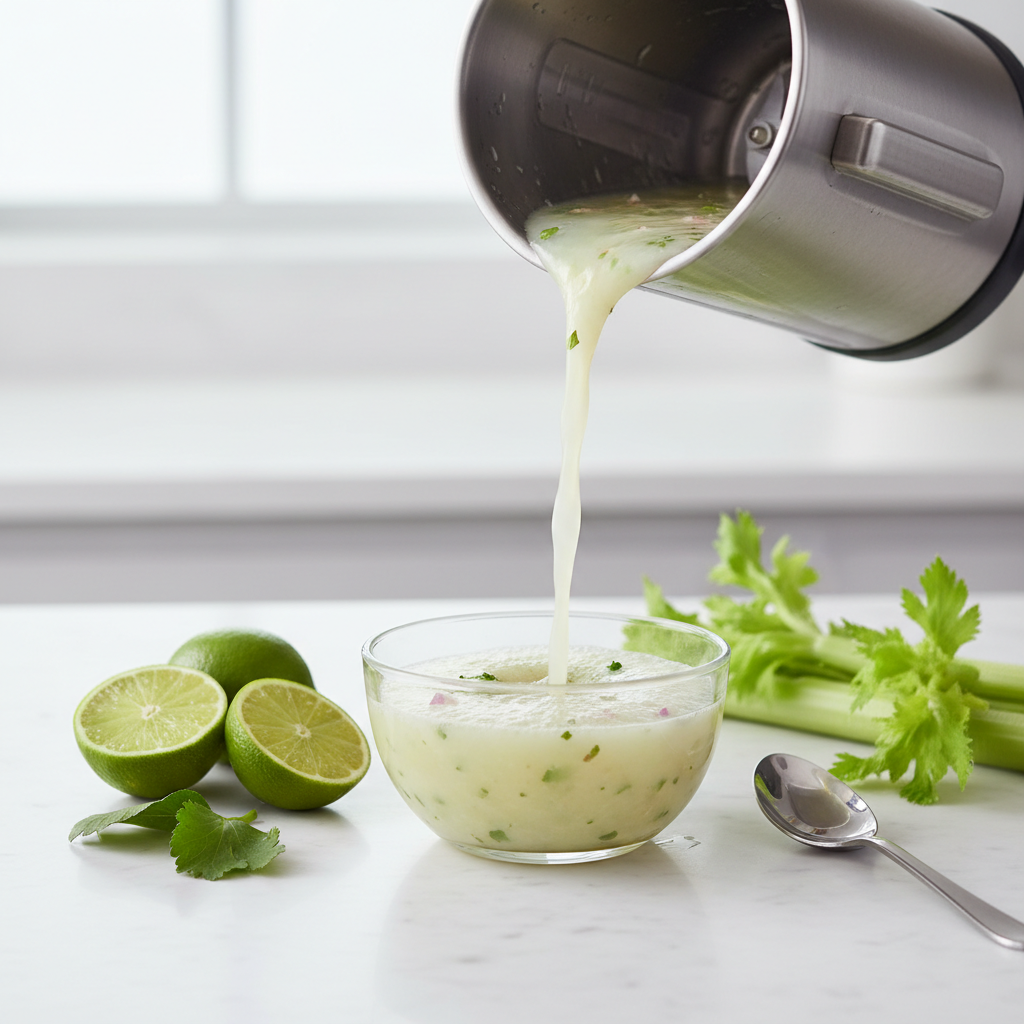 Leche de tigre blended citrus marinade for Peruvian ceviche
