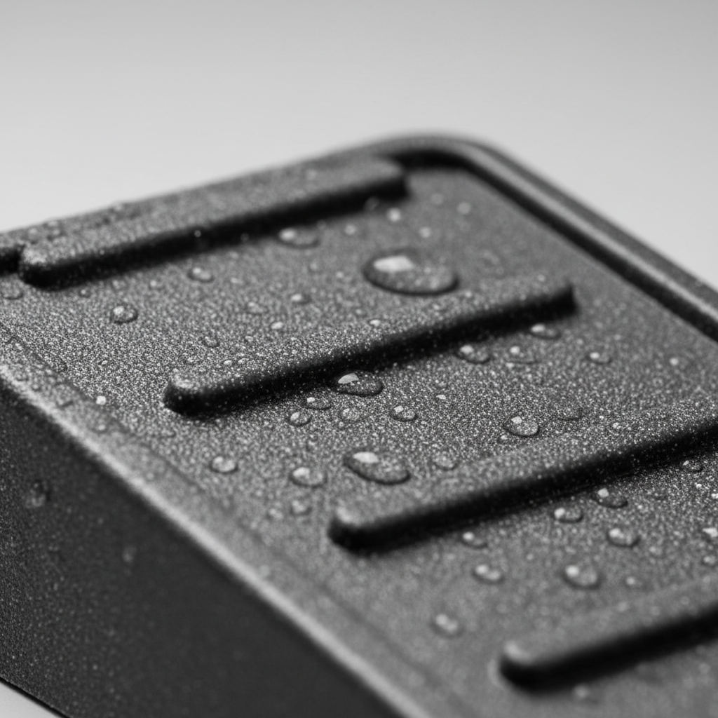 Close-up of non-slip ramp texture for a turtle dock