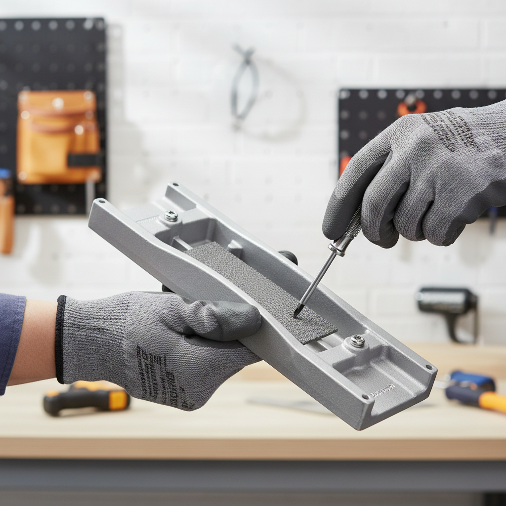 Installing a Surform replacement blade with a screwdriver safely