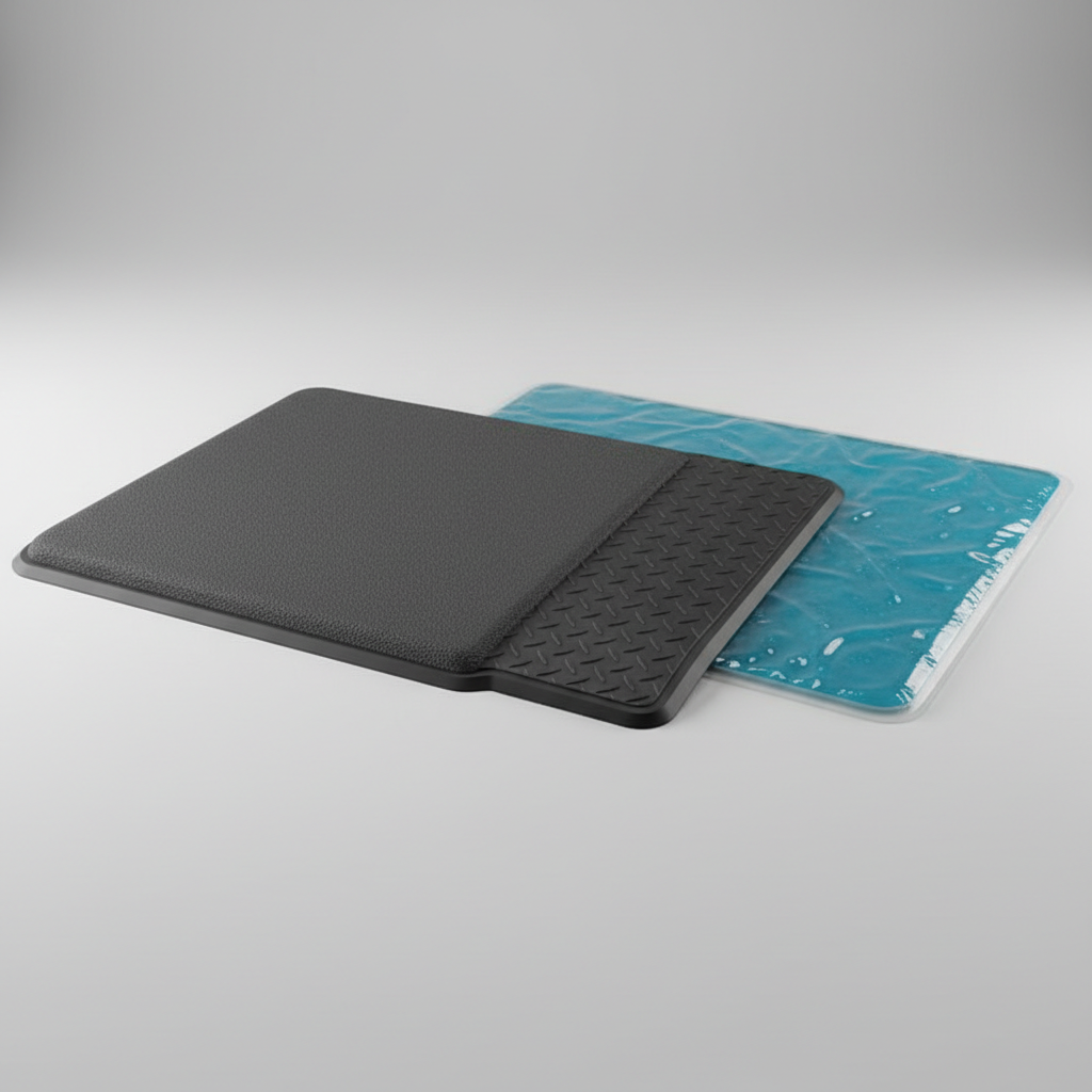 Different anti-fatigue mat materials and edge profiles comparison