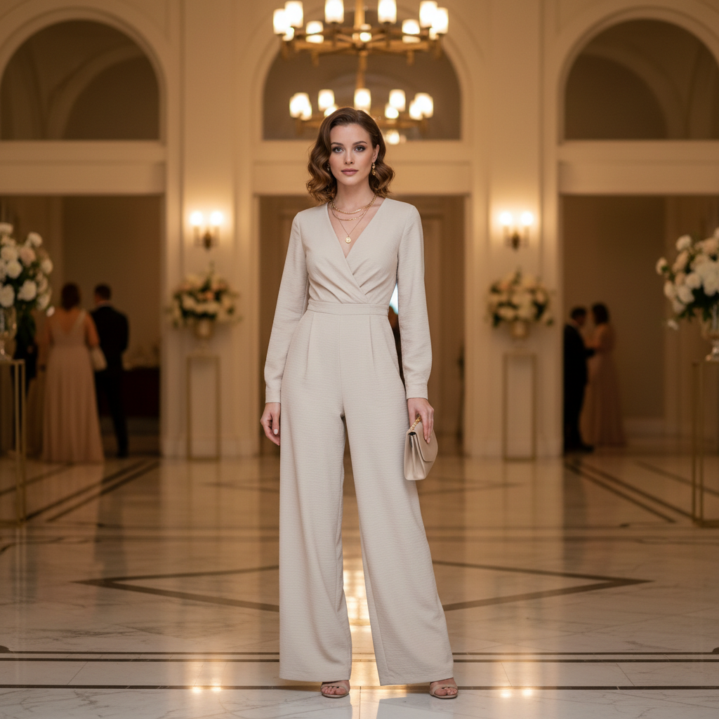 Women Classy Wedding Guest Jumpsuit