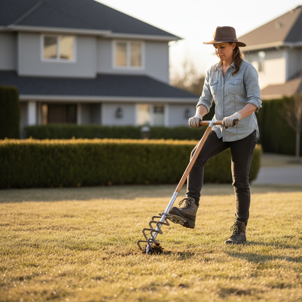 Manual Spike Lawn Aerator Tool