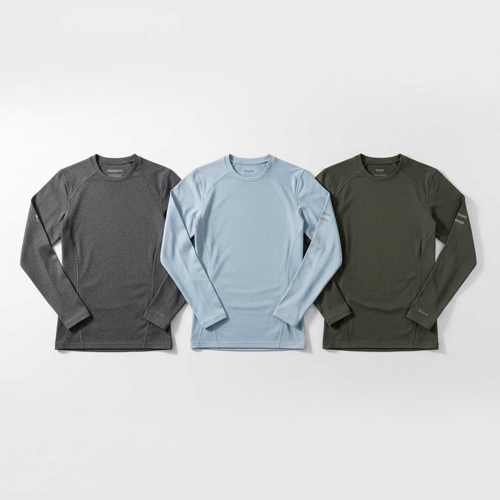 Different compression shirt styles for lifting, running, and HIIT