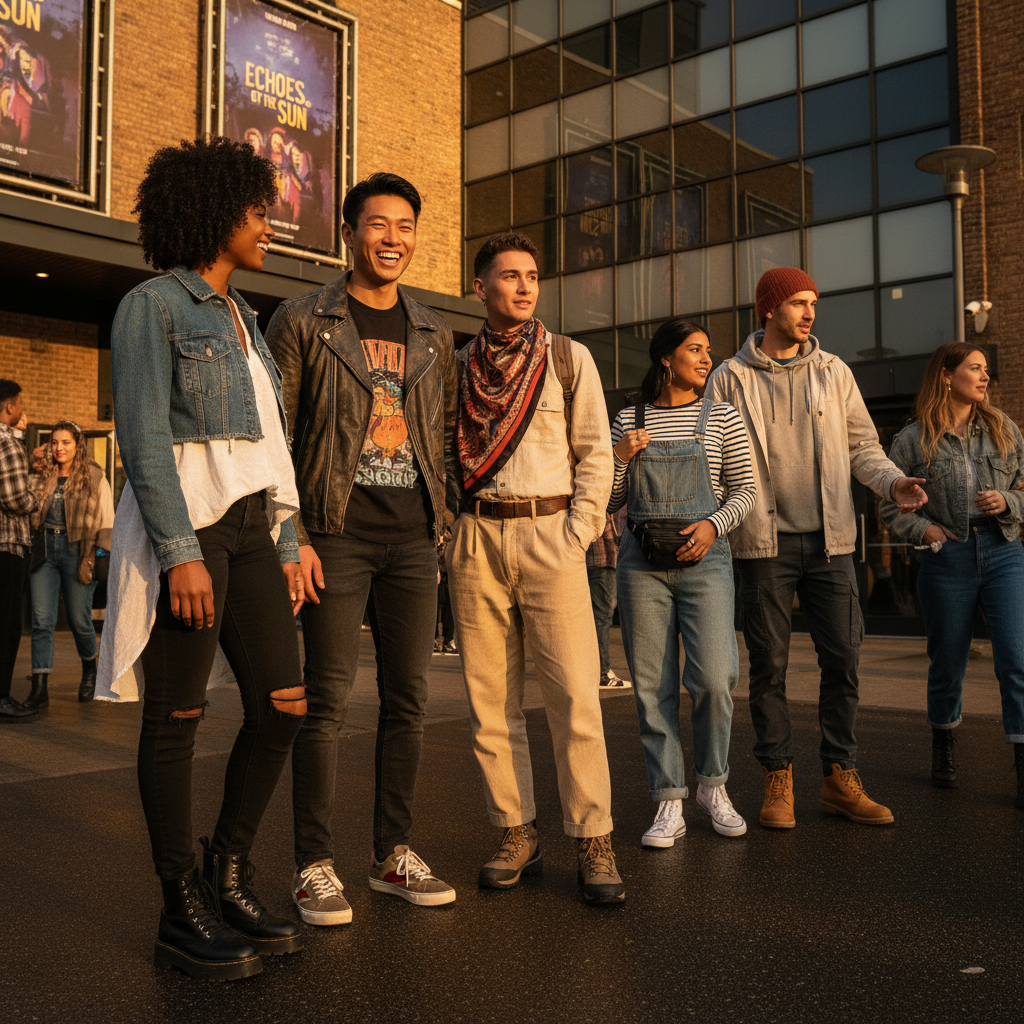 Stylish concert outfits with comfortable shoes and light layers