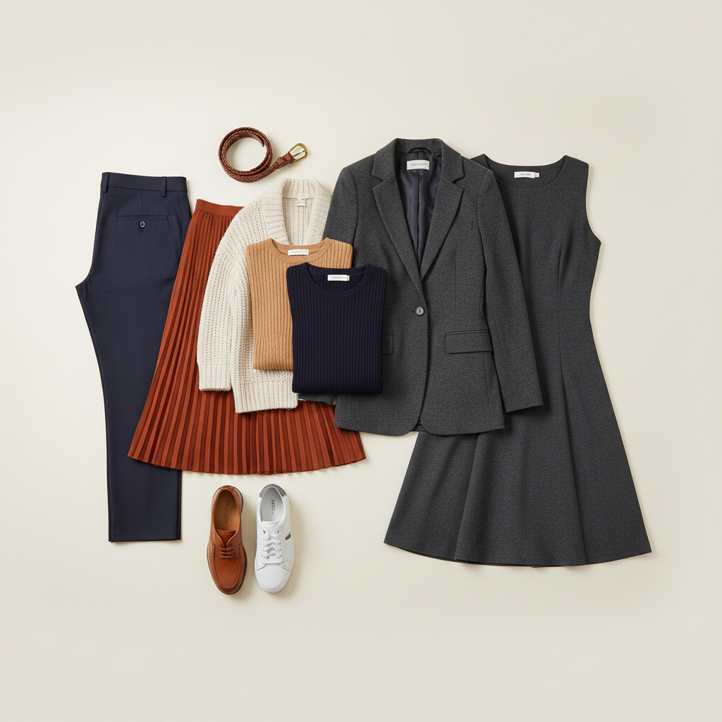 Capsule wardrobe pieces for professional teacher outfits
