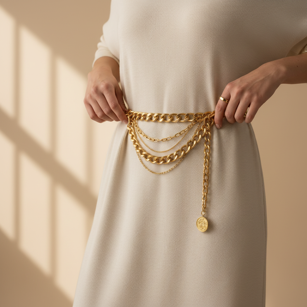 Women Chain Belt for Dresses & Tops