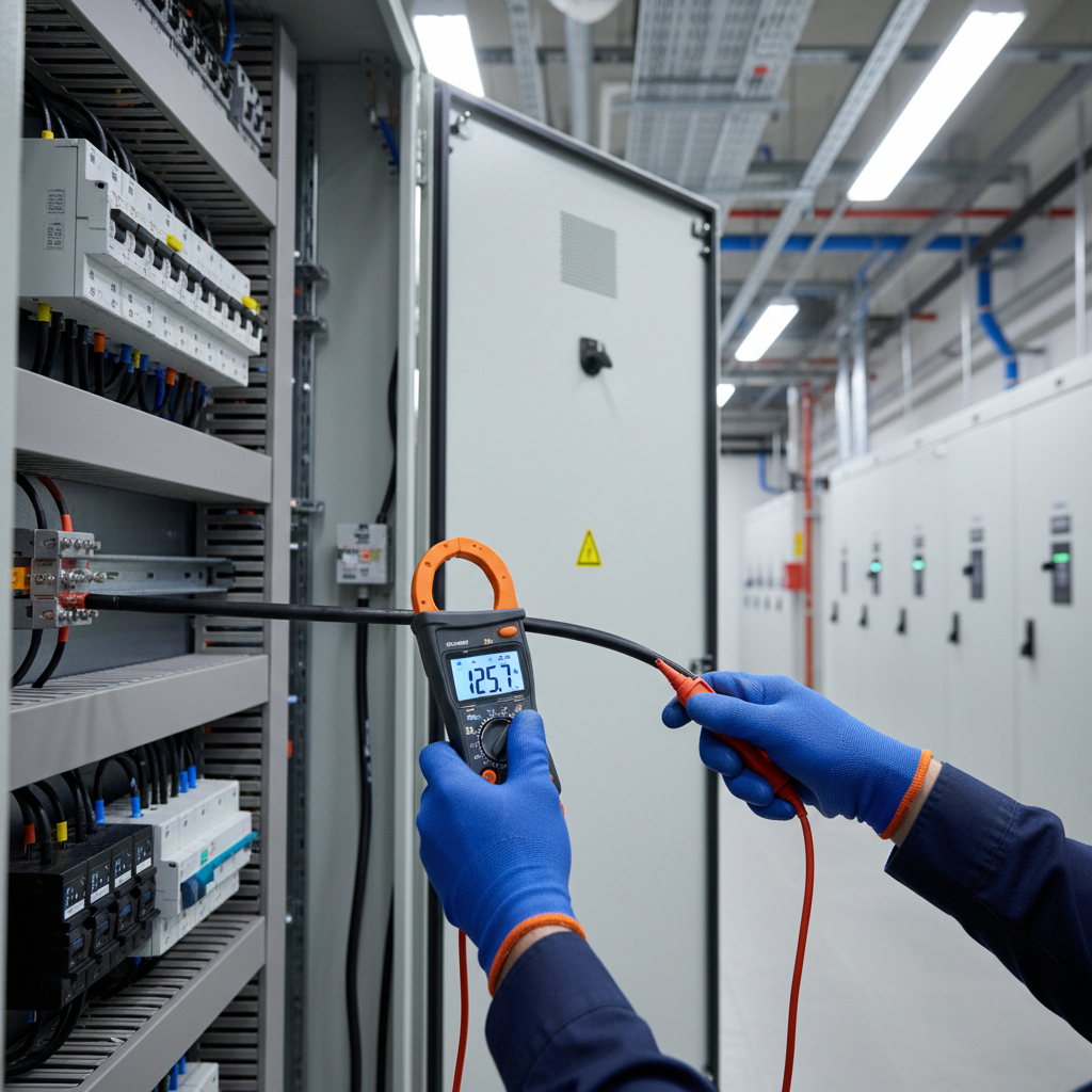 Measuring current with a clamp meter around a single conductor