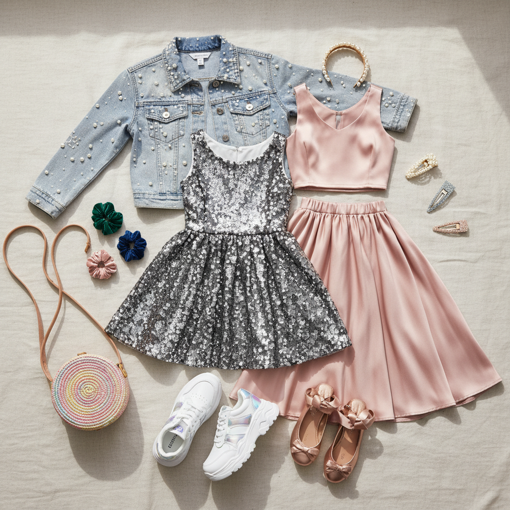 Trendy party outfit ideas for girls with dresses and matching accessories