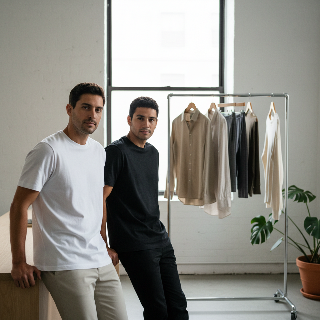 Men Cotton Tees Basic Solid Color