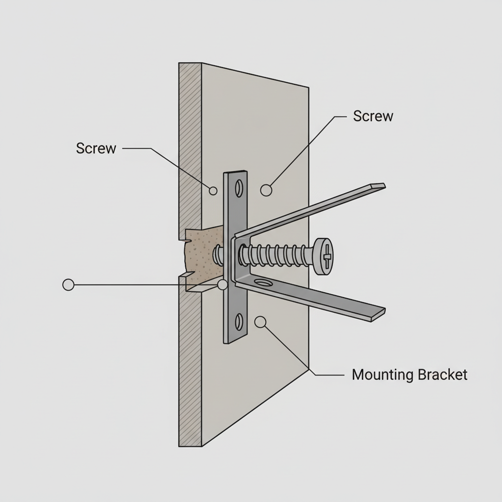 Cutaway diagram showing toggle bolt spreading load behind drywall