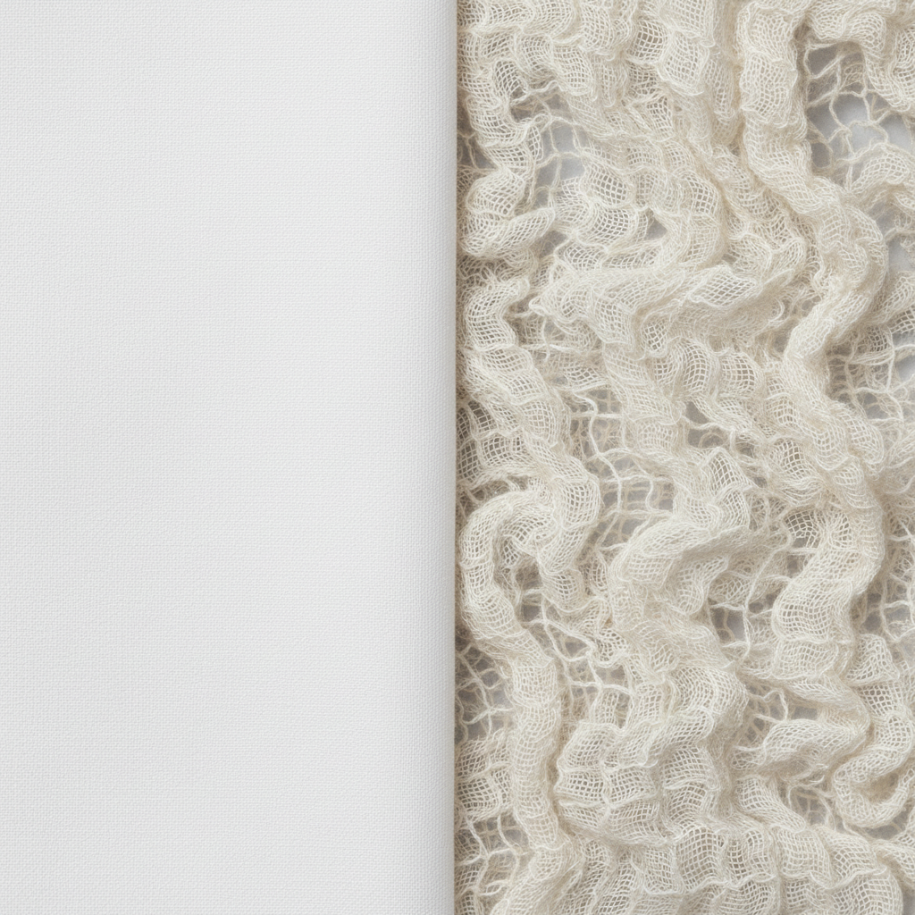 Close-up view of breathable cotton weave for everyday clothing