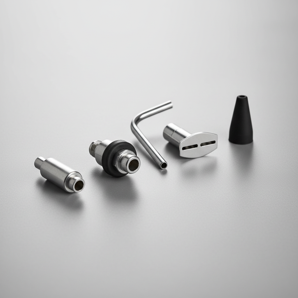 Different air blow gun nozzles and safety tips for compressor lines