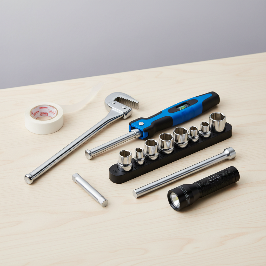 Comparison of basin wrench, installer tool, and deep sockets for faucet installation