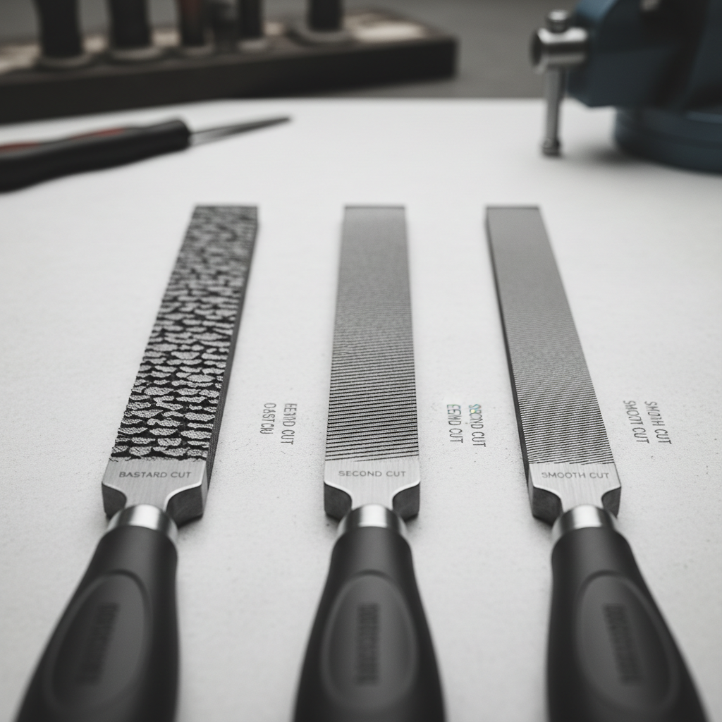 Comparison of flat file cuts and tooth patterns for metalworking
