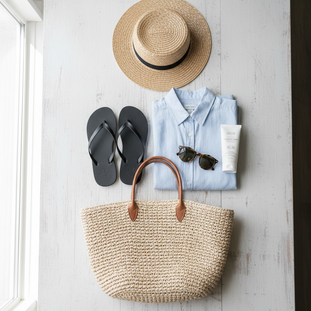 Packing flip flops beach style essentials for a weekend trip