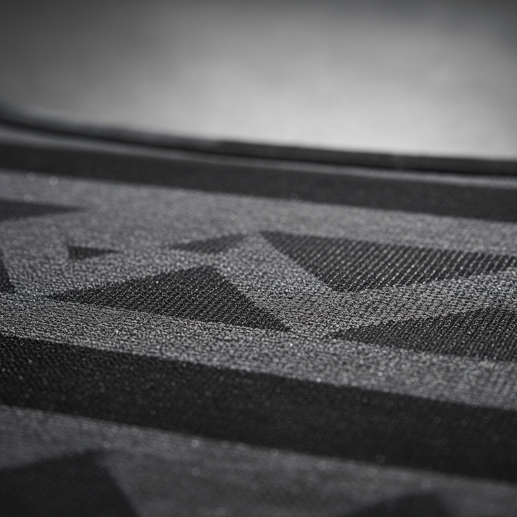 Close-up of breathable performance fabric used in gym tank tops