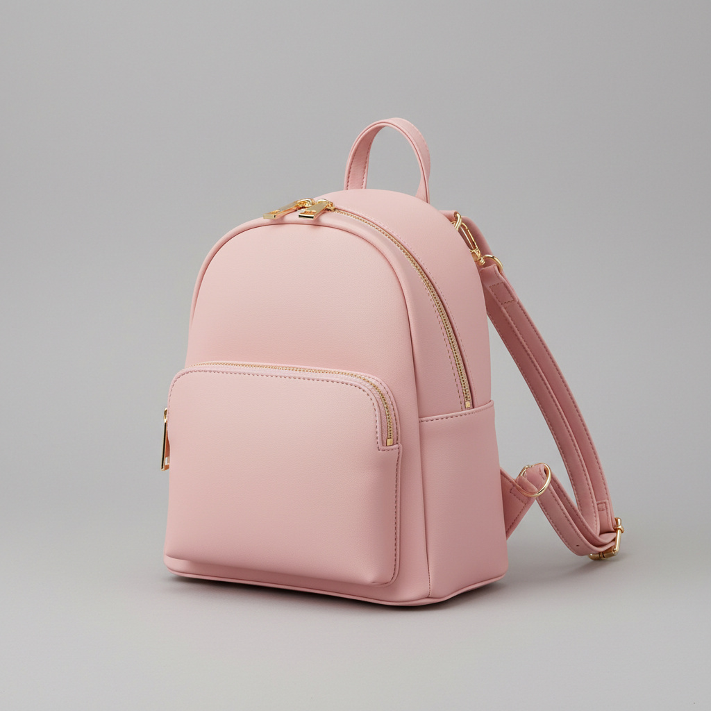 Mini backpack features: zipper, straps, pockets, and structured shape