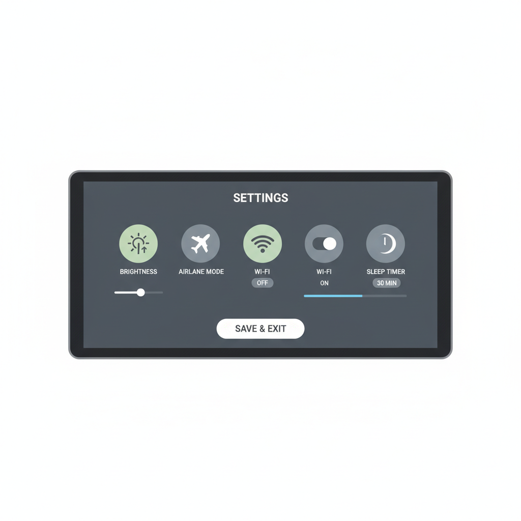 Nintendo Switch settings menu showing brightness, airplane mode, and sleep settings