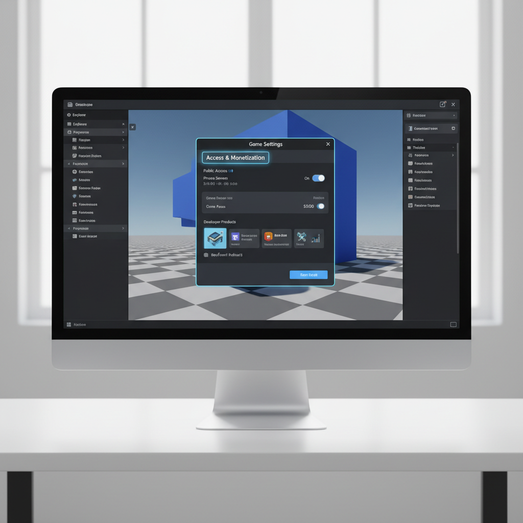Roblox Studio experience settings for free access
