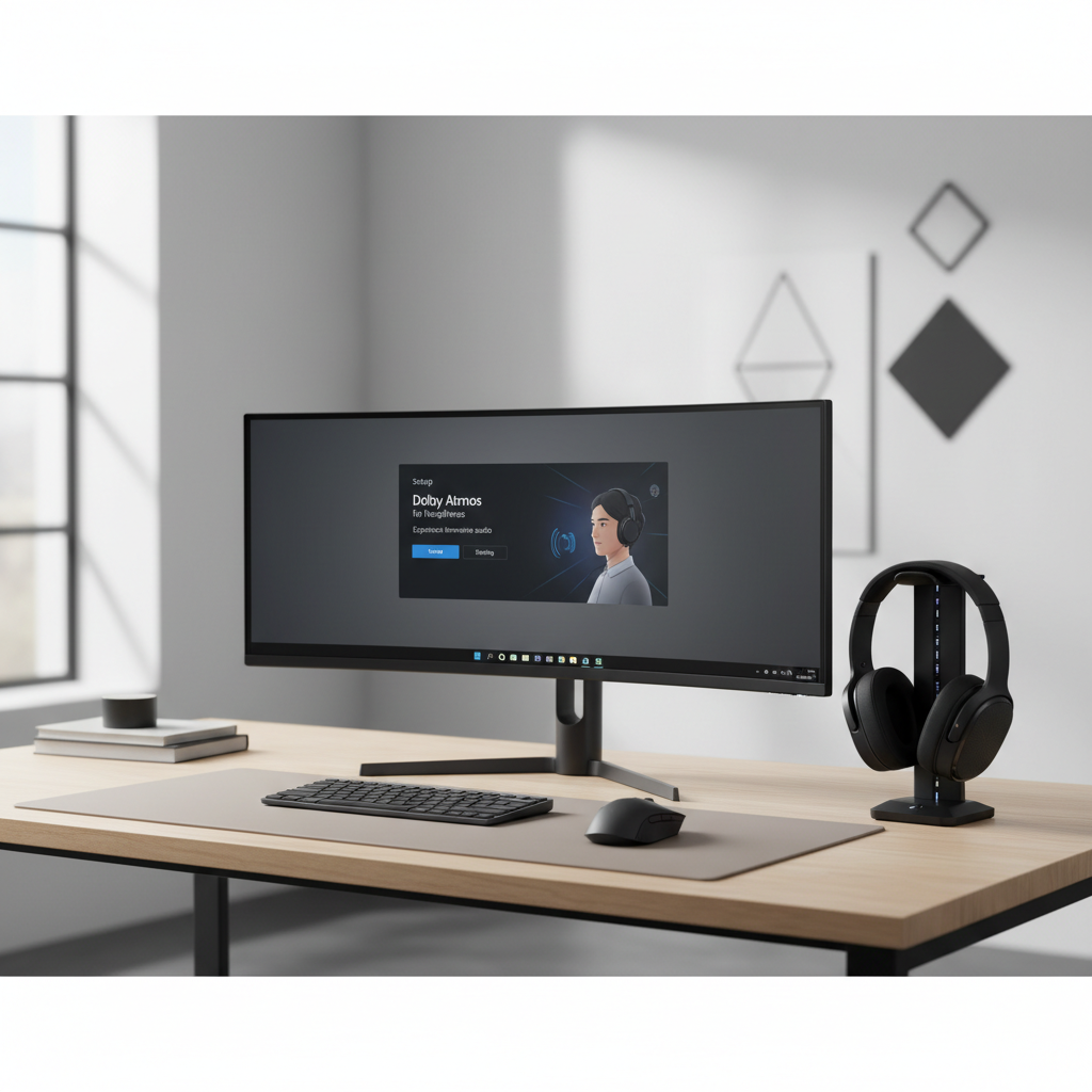 Dolby Access app on Windows showing Dolby Atmos for Headphones setup for gaming