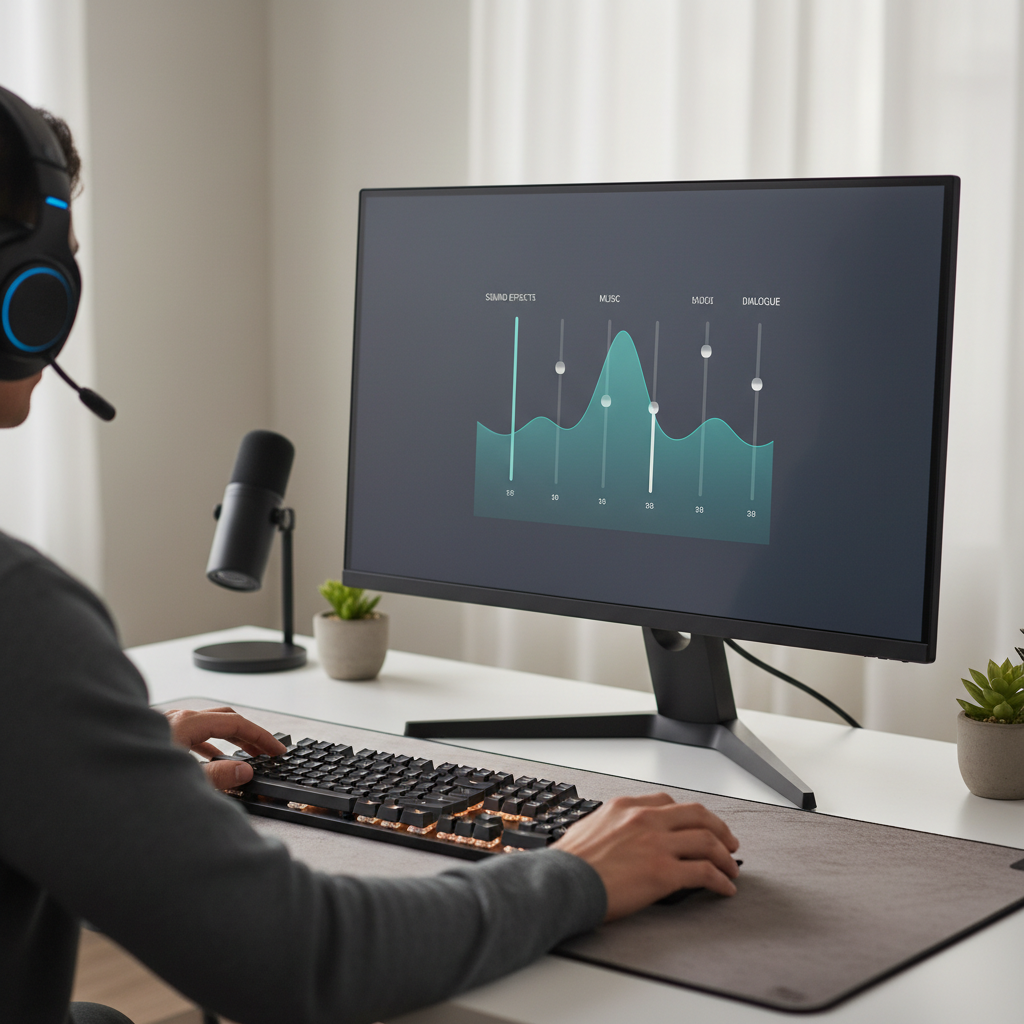 Gaming audio settings screen focused on footsteps clarity
