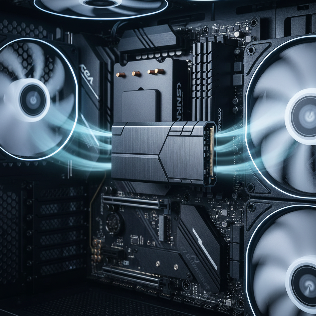 NVMe SSD heatsink cooling for stable gaming performance