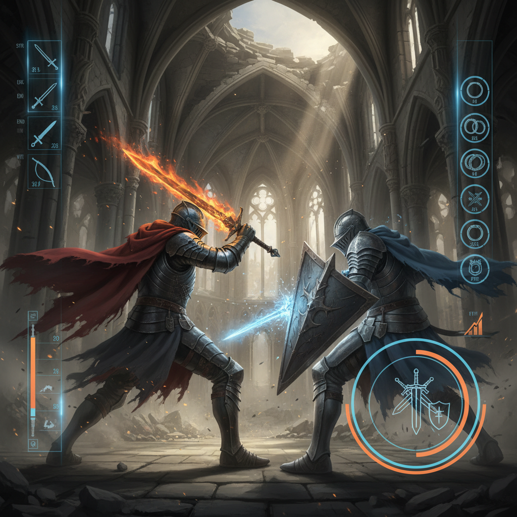 Dark Souls 3 PvP duel spacing and build planning