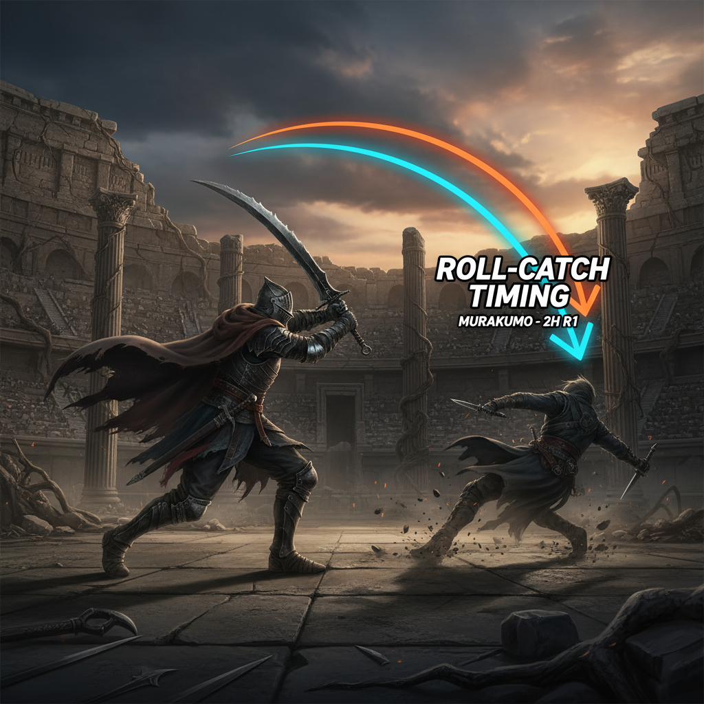 Dark Souls 3 curved sword PvP roll catch timing concept