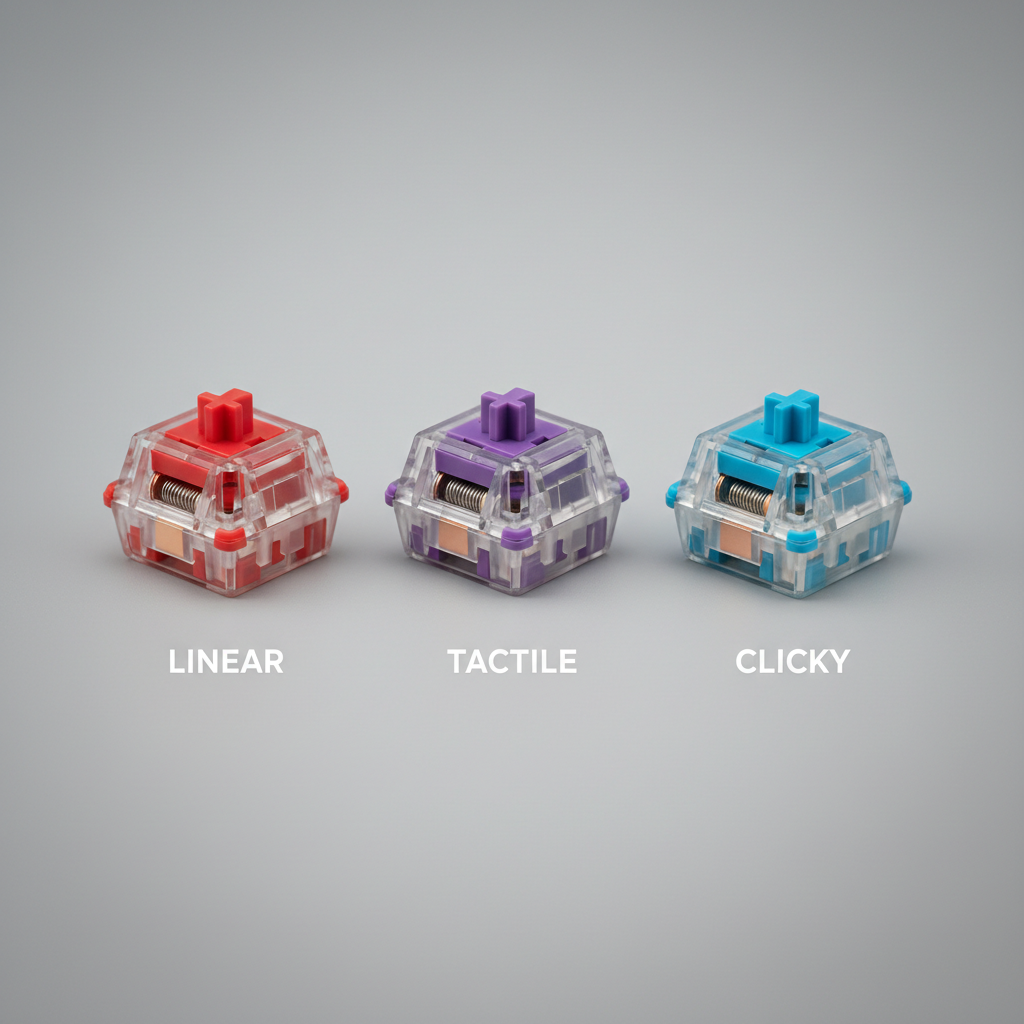Comparison of mechanical keyboard switch types for competitive gaming