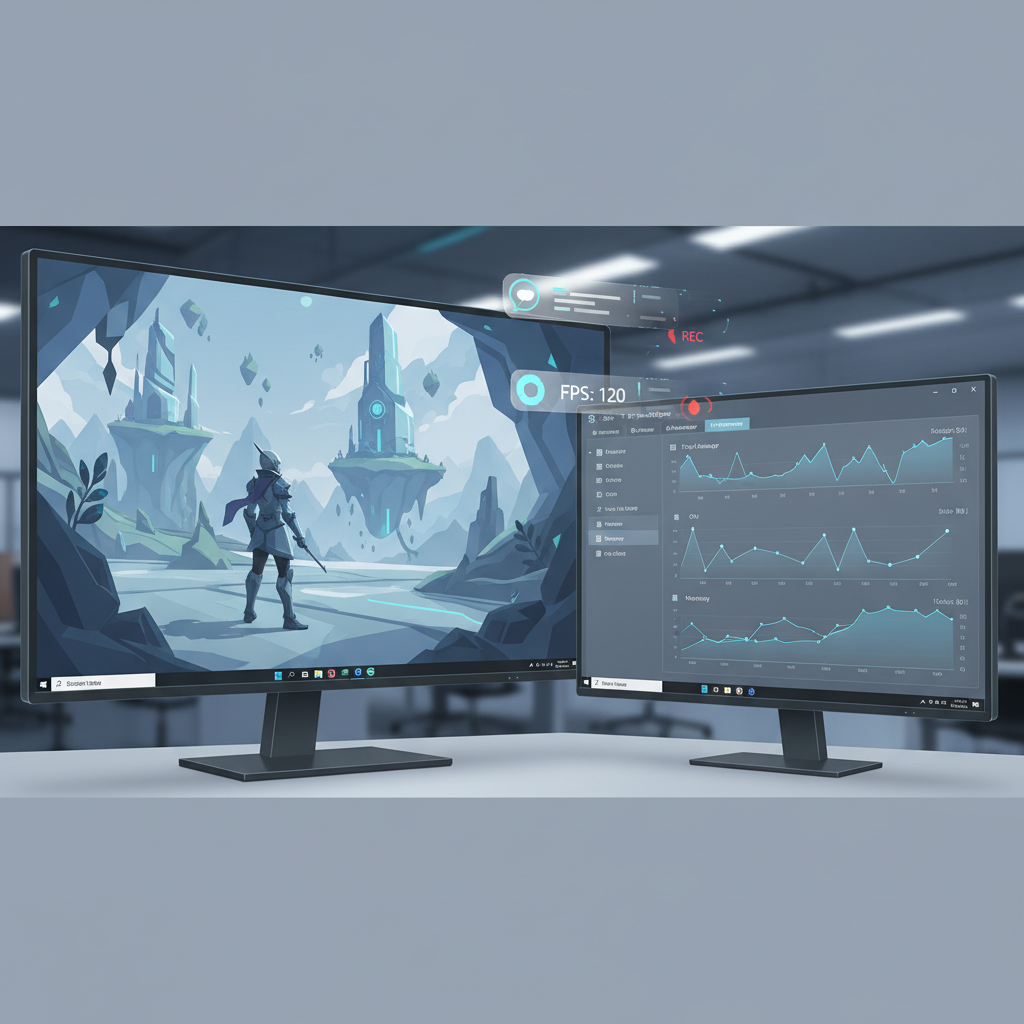 Windows gaming PC performance troubleshooting with overlays and background apps