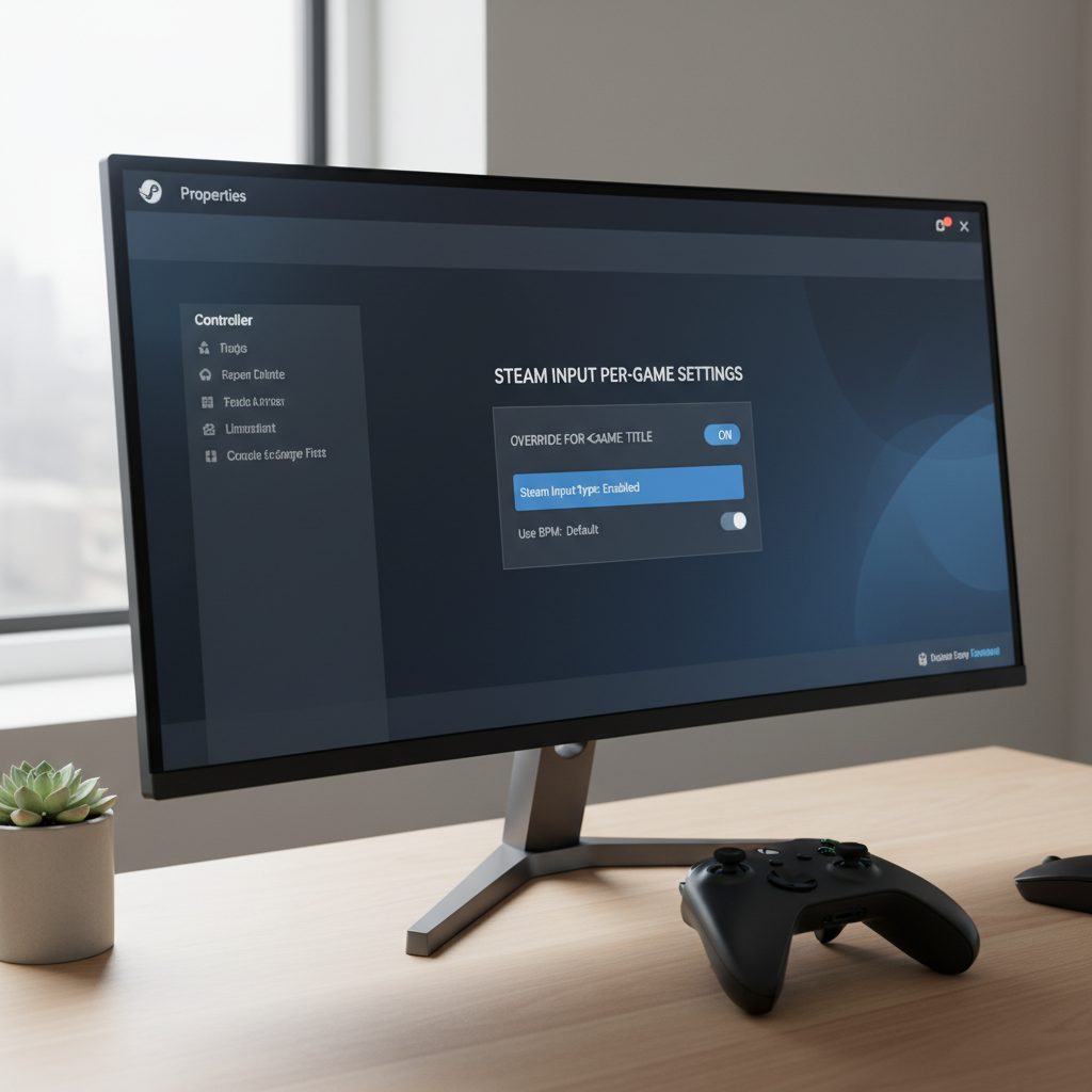Steam controller settings toggling Steam Input for a game