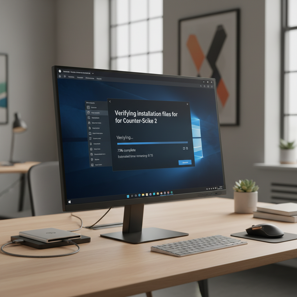 Steam verifying game files after restoring from an external SSD